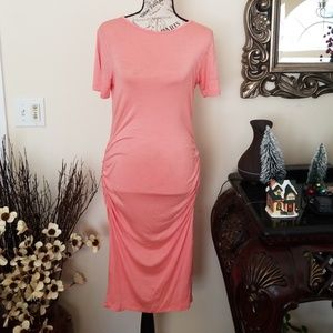 NWOT Pink Short Sleeve Maxi Dress